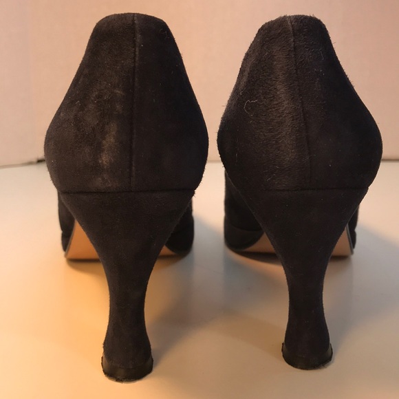 Ellen Tracy Blue Suede Platform Heels Size 7.5 - Picture 4 of 8